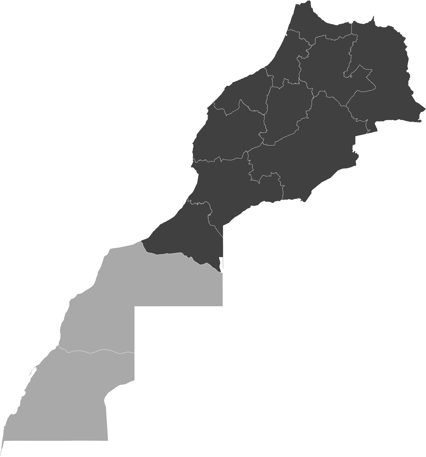 المغرب map